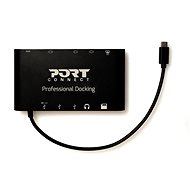 PORT CONNECT Dockingstation 8in1 LAN, HDMI, Mini Display port, VGA, USB-C 60W, 3 x USB-A, - Dockingstation