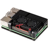 JOY-IT Case für RASPBERRY Pi 4 - Armor Fan - schwarz - Mini-PC-Gehäuse