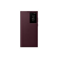 Samsung Galaxy S22 Ultra 5G Flip Case Clear View - weinrot - Handyhülle