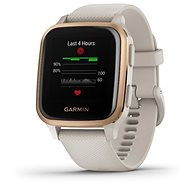 Garmin Venu Sq Musik RoseGold/Sand Band - Smartwatch
