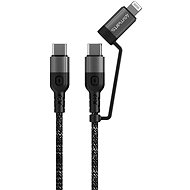 4smarts USB-C to USB-C and Lightning Cable ComboCord CL 0.25m fabric monochrome