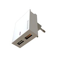 Netzladegerät Swissten Netzadapter 2 x USB QC3.0 23 Watt - weiß