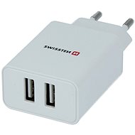 Swissten-Netzwerkadapter SMART IC 2.1A + USB-C-Kabel 1.2m weiß - Netzladegerät