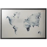 VICTORIA „World Map“ 40x60cm, schwarzer Rahmen - Magnettafel