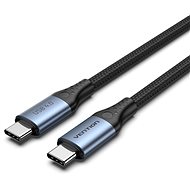 Vention Baumwolle geflochtene USB-C 4.0 5A Kabel 1m grau Typ Aluminium-Legierung - Datový kabel