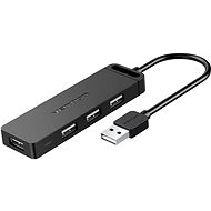 Vention 4-Port USB 2.0 Hub with Power Supply 1m Black - USB Hub