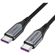 Vention USB-C 3.1 Gen2 100W 10Gbps Cable 0.5M Gray Aluminum Alloy Type - Datenkabel