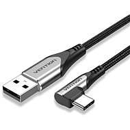 Vention Type-C (USB-C) 90° <-> USB 2.0 Cotton Cable Gray 0.5m Aluminum Alloy Type