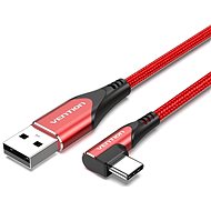 Vention Type-C (USB-C) 90° <-> USB 2.0 Cotton Cable Red 2m Aluminum Alloy Type