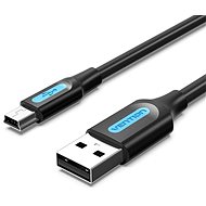 Vention Mini USB (M) to USB 2.0 (M) Cable 0.25M Black PVC Type