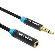 Vention Fabric Braided 3.5mm Jack Audio Extension Cable 0.5m Black Metal Type - Audio-Kabel