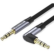 Vention 3.5MM Right Angle Male to Male Flat Aux Cable 2M Gray Aluminum Alloy Type