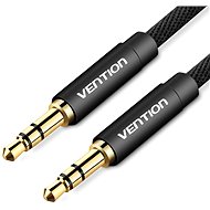 Vention Fabric Braided 3.5mm Jack Male to Male Audio Cable 2m Black Metal Type - Audio-Kabel