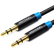 Vention Cotton Braided 3.5 mm Jack Male to Male Audio Cable 0.5m Black Metal Type