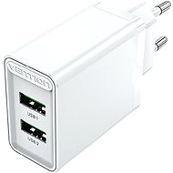 Netzladegerät Vention 2-Port USB (A+A) Wall Charger (18 Watt + 18 Watt) White