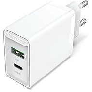 Vention 2-Port USB (A+C) Wall Charger (18W + 20W PD) White - Netzladegerät