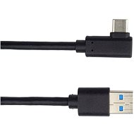 PremiumCord USB Kabel Typ C / M 90° gebogener Stecker - USB 3.0 A / M, 3m - Datenkabel