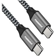 PremiumCord Kabel USB-C M/M, 100 W 20 V / 5 A 480 Mbps Baumwollgeflecht - 0,5m - Datenkabel