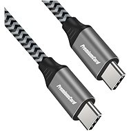 PremiumCord Kabel USB-C M/M, 100W 20V/5A 480Mbps Kabel mit Baumwollgeflecht 1.5m - Datenkabel