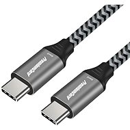 PremiumCord USB-C Kabel ( USB 3.2 GEN 2, 3 A, 60 Watt, 20 Gbit/s ) Baumwollgeflecht - 0,5 m - Datenkabel