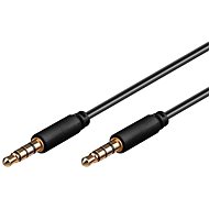 Audio-Kabel PremiumCord 4-poliger Jack M 3.5 -> Jack M 3.5, 0.5m