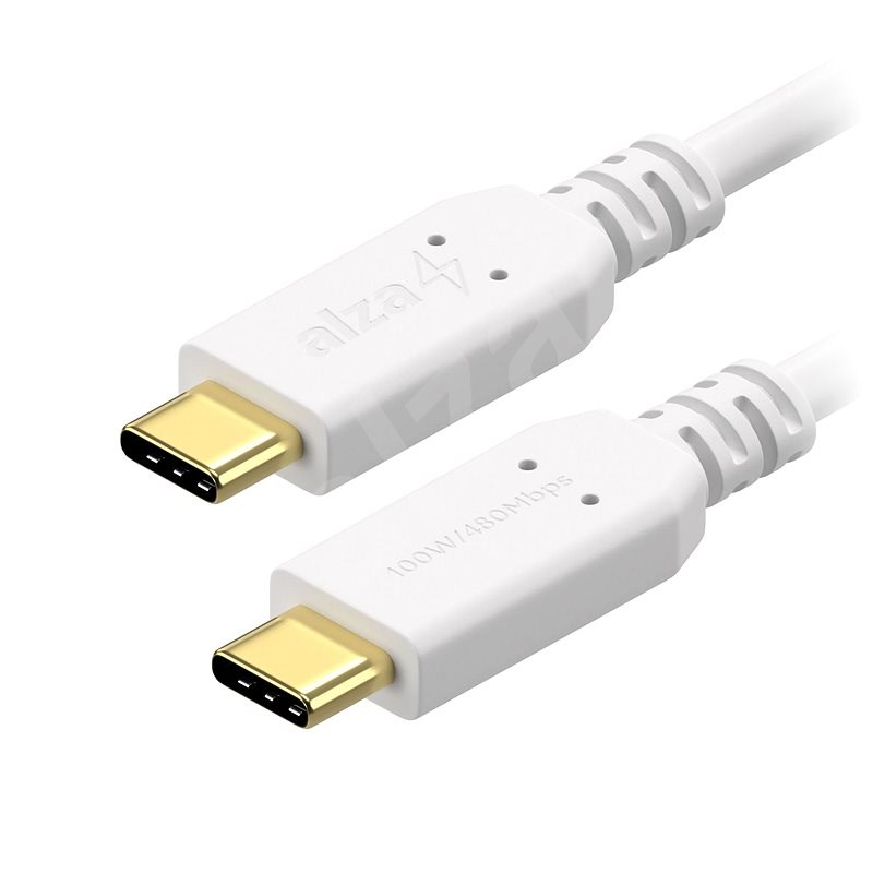 AlzaPower Core USB-C / USB-C 2.0 - 5A - 100W - 1 m - weiß - Datenkabel