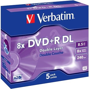 Verbatim DVD + R 8x Dual Layer 5 Stück im Karton - Medien