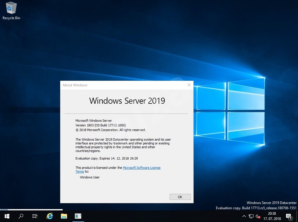 Настройка windows server 2019 core