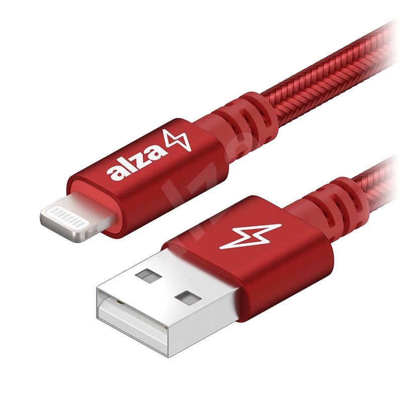 AlzaPower AluCore Lightning MFi 0.5m Red - Datenkabel