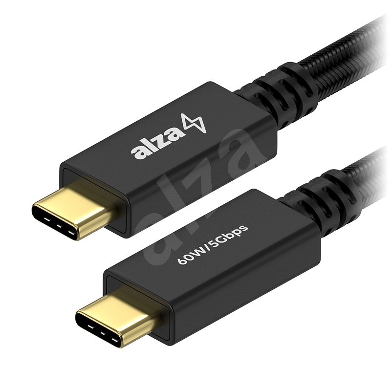 AlzaPower AluCore USB-C / USB-C 3.2 Gen 1 - 3 A - 60 Watt - 0,5 m - schwarz - Datenkabel