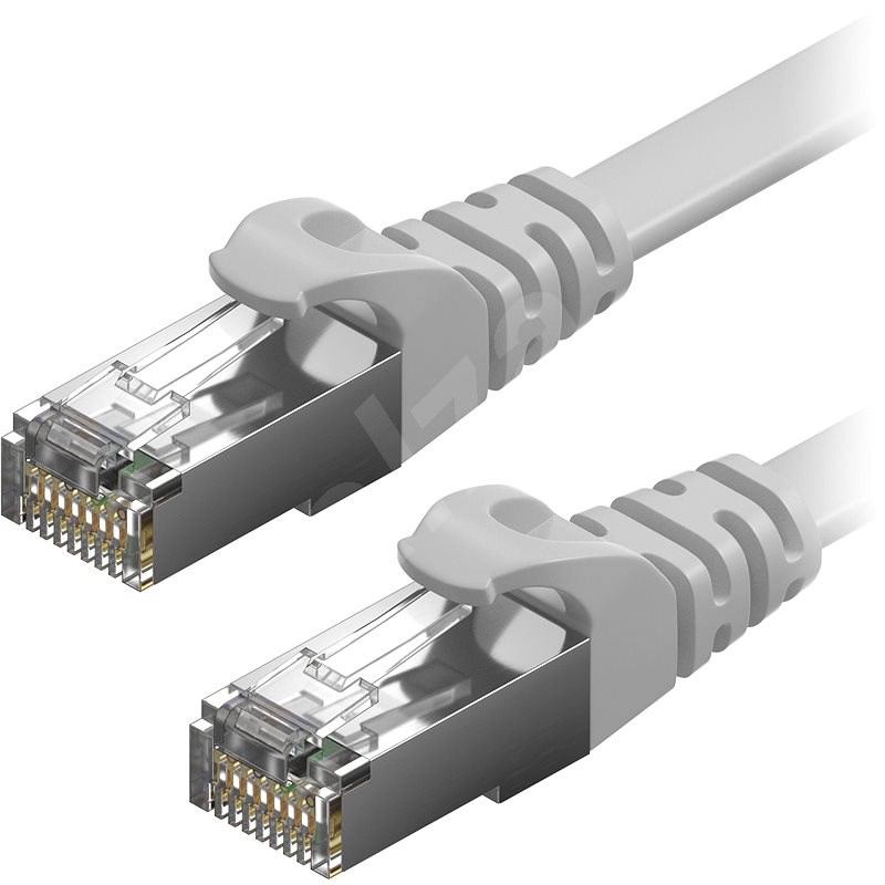 AlzaPower Patch CAT6 FTP Flat 0,5m grau - LAN-Kabel