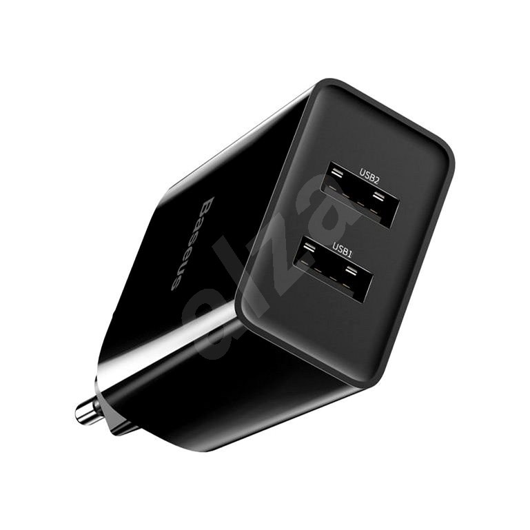 Baseus Speed Mini QC Dual USB Quick Charger 10,5W Black - Netzladegerät
