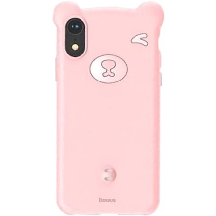 Baseus Bear Silicone Case für iPhone Xr 6.1" Pink - Handyhülle