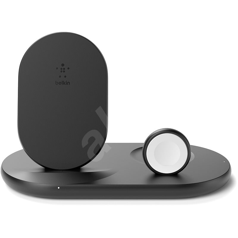 Belkin BOOST CHARGE 3in1 Drahtloses Laden für iPhone/Apple Watch/AirPods - schwarz - Kabelloses Ladegerät
