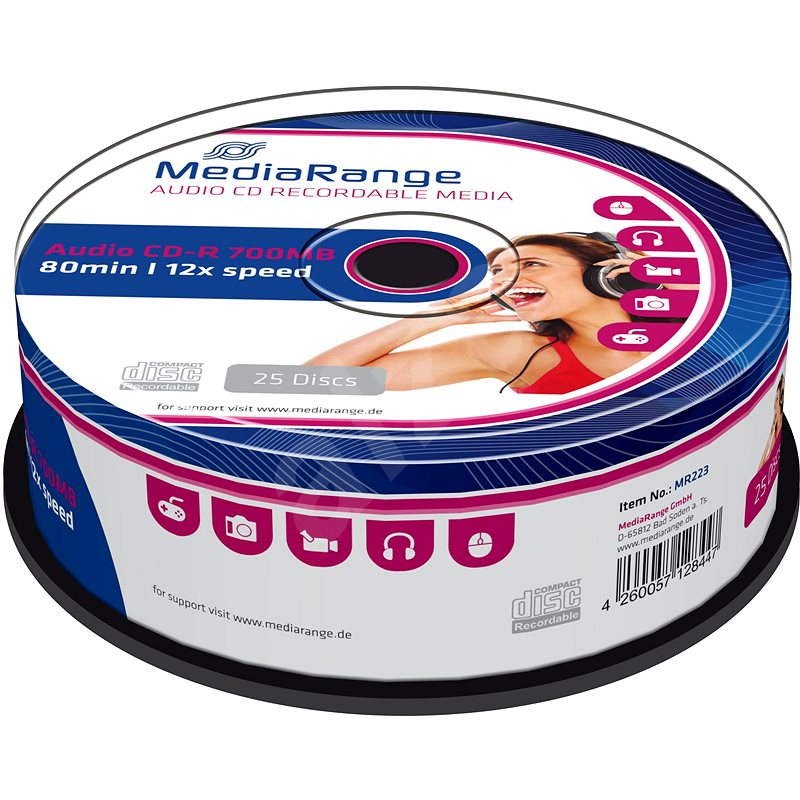 Mediarange CD-R Audio 25p Stück cakebox - Medien