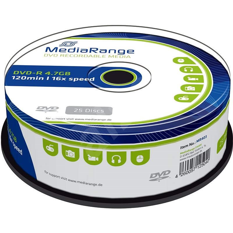 MediaRange DVD-R 25 Stk Cakebox - Medien