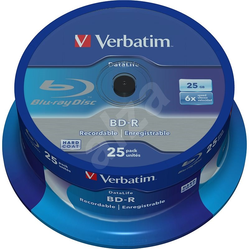 VERBATIM BD-R SL DataLife 25 GB, 6-fach, Spindel 25 St. - Medien