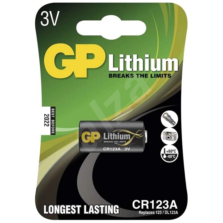 GP CR123A Lithium 1 Stück in Blisterpackung - Einwegbatterie