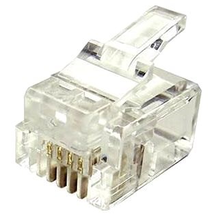 Datacom Modularstecker RJ11, CAT3, UTP, 6p4c, ungeschirmt, Litzenkabel - 10 Stück - Steckverbinder