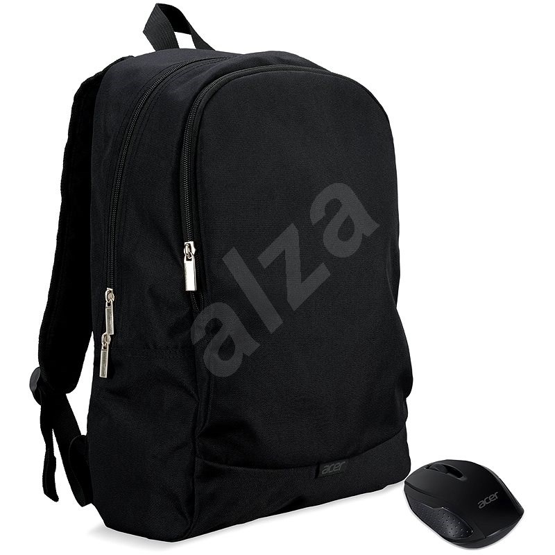 Acer Notebook Starter Kit, 15,6" Rucksack schwarz + kabellose Maus schwarz - Laptop-Rucksack