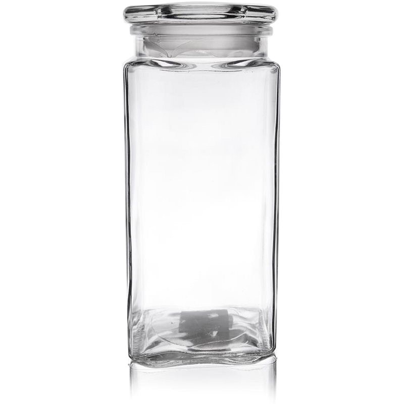 Glas mit Deckel 1,8 l quadratisch - Dose