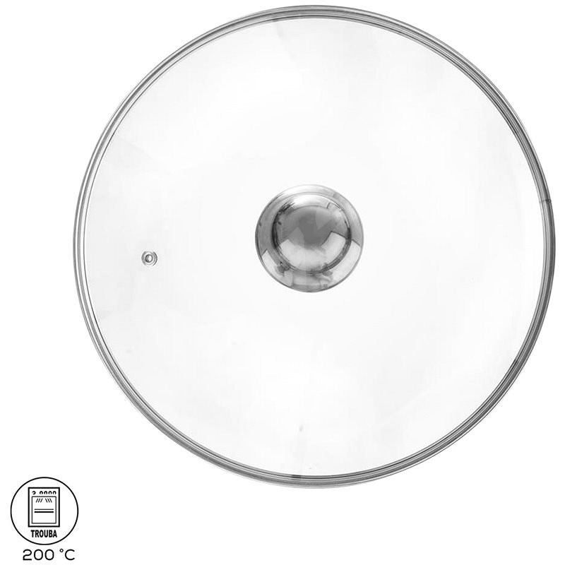 Glasdeckel mit Edelstahlgriff O 26 cm - Deckel