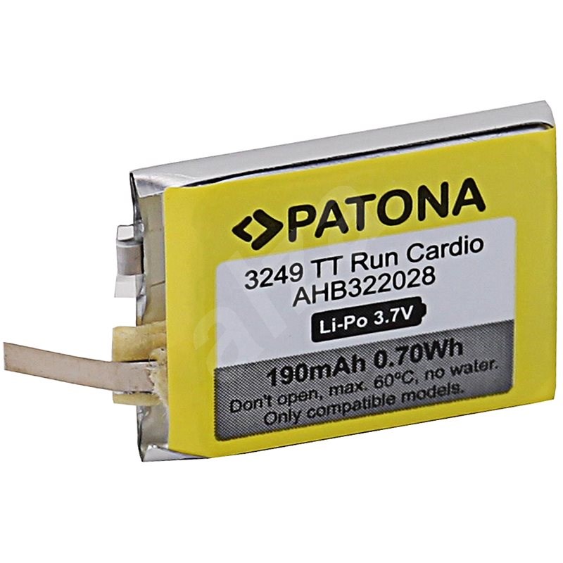PATONA Akku für TomTom Runner Cardio - 190 mAh Golfer 1 / Multisport - Smartwatch-Batterie
