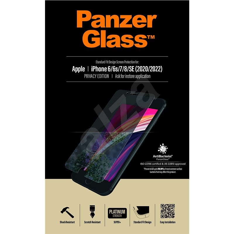 PanzerGlass Standard Privacy für Apple iPhone 6/6s/7/8/SE (2020)/SE (2022) transparent - Schutzglas