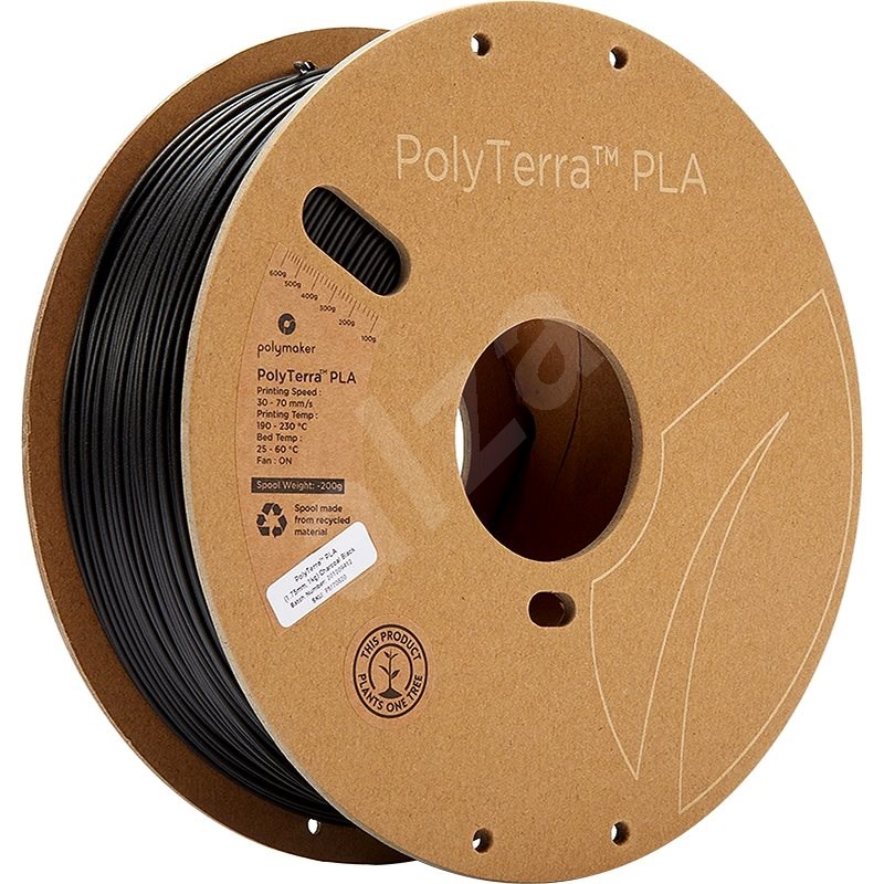 Polymaker PolyTerra PLA Kohlenstoffschwarz - 3D-Drucker Filament