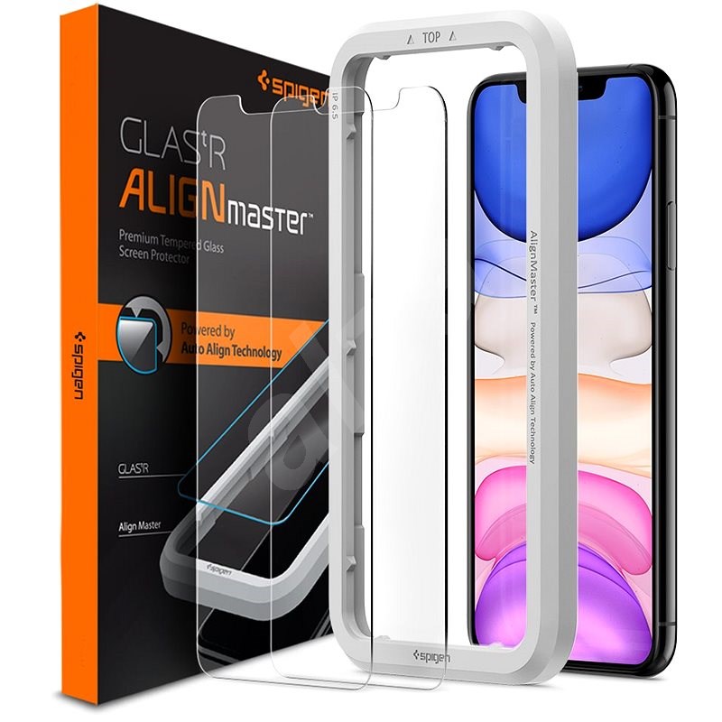 Spigen Align Glas.tR 2er Pack iPhone 11 / XR - Schutzglas