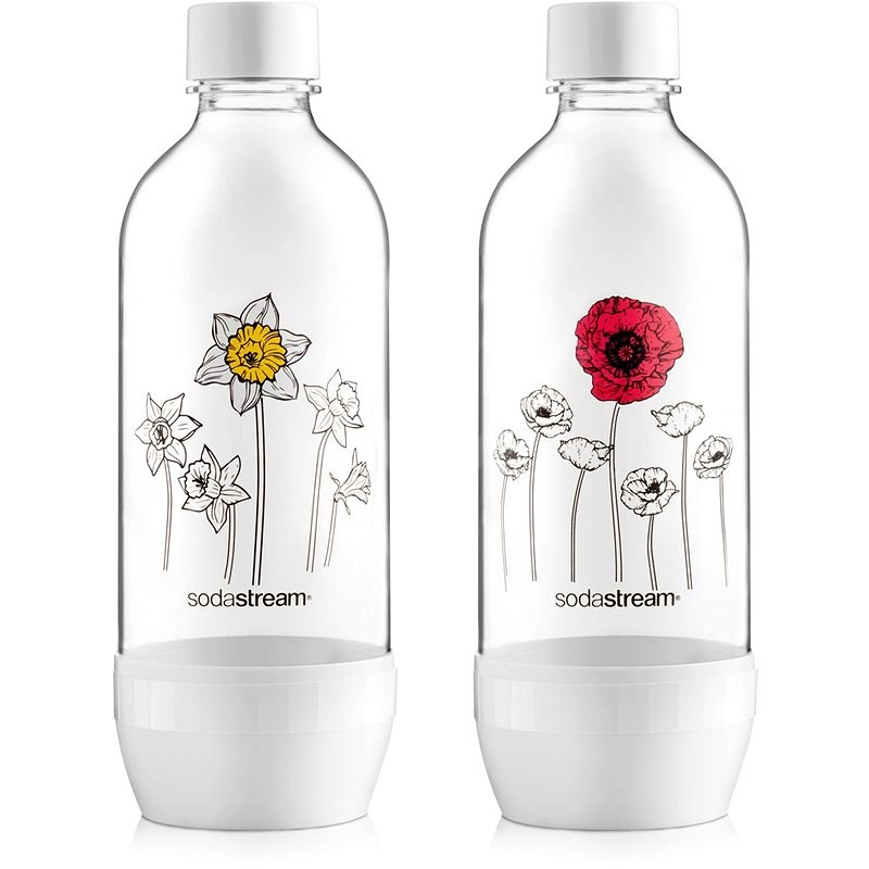 SodaStream JET Flasche - Blumen im Winter - 2 x 1 Liter - Ersatzflasche