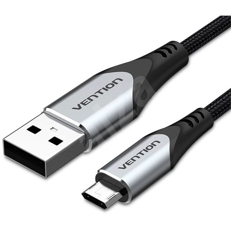 Vention Reversible USB 2.0 auf Micro USB Cable 2 m Gray Aluminum Alloy Type - Datenkabel