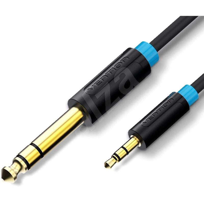 Vention 6.5mm Jack Male to 3.5mm Male Audio Cable 1m Black - Audio-Kabel
