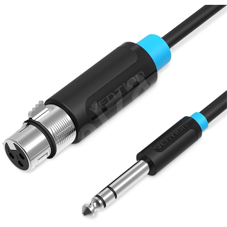 Vention 6.5mm Male to XLR Female Audio Cable 5m Black - Audio-Kabel